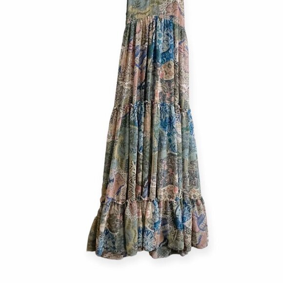 Misa Kali Dress In Blue Print, Maxi dress, Size XS, New, with tag - Picture 9 of 16